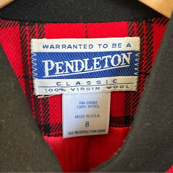 Vintage Pendleton Blazer Jacket Women’s 8 Virgin Wool USA Made Holiday Christmas - Picture 2 of 9